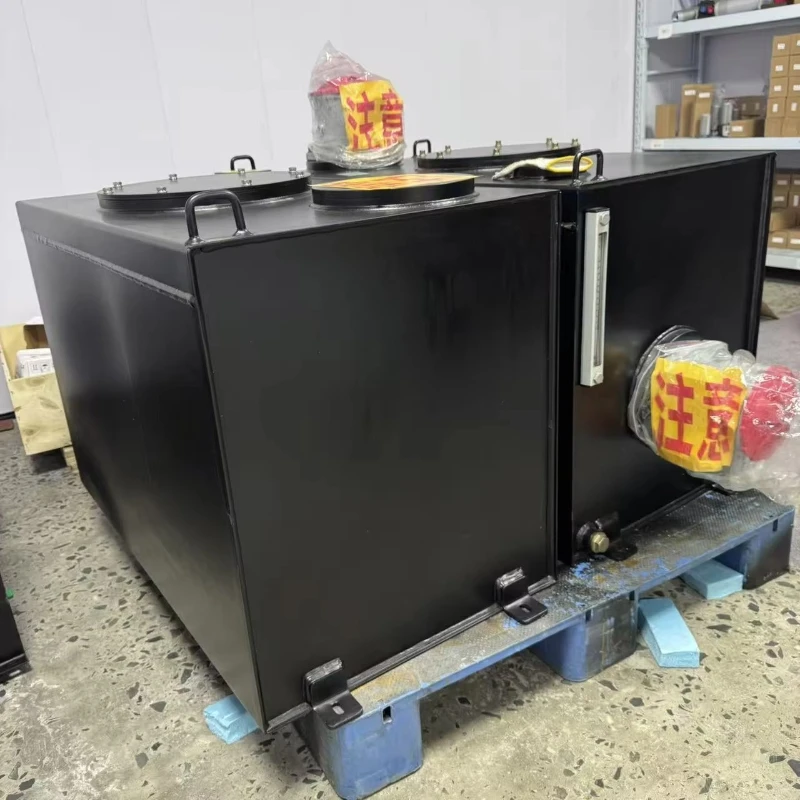 300L custom black powder iron Q235 standard hydraulic tank with air oil filter