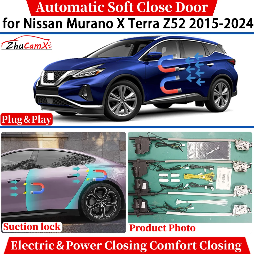 

for Nissan Murano X Terra Z52 2015-2024 Car Automatic Soft Close Door Electric Power Comfort Closing Suction lock Quiet System