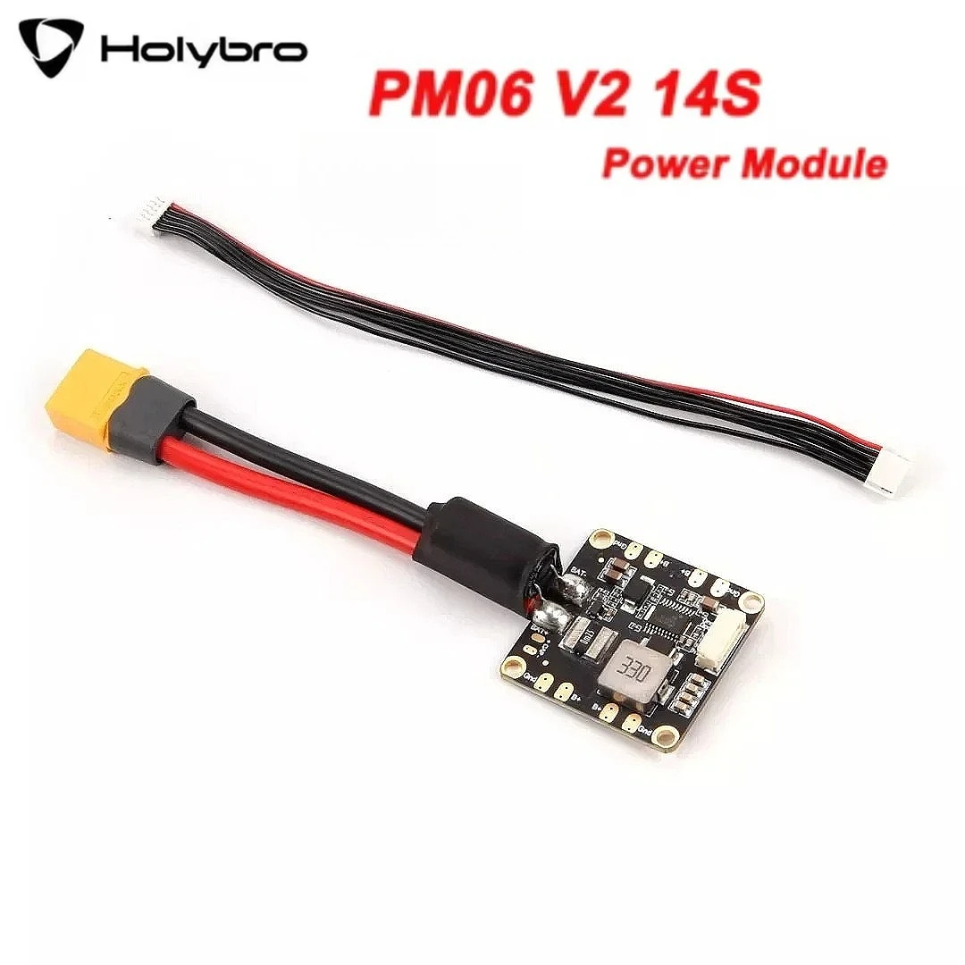 

Holybro PM06 V2 14S Power Module - 2S-14S Input, 60A Rated Current - For Pixhawk 4/Mini/Durandal/Pix32 - RC FPV Drone