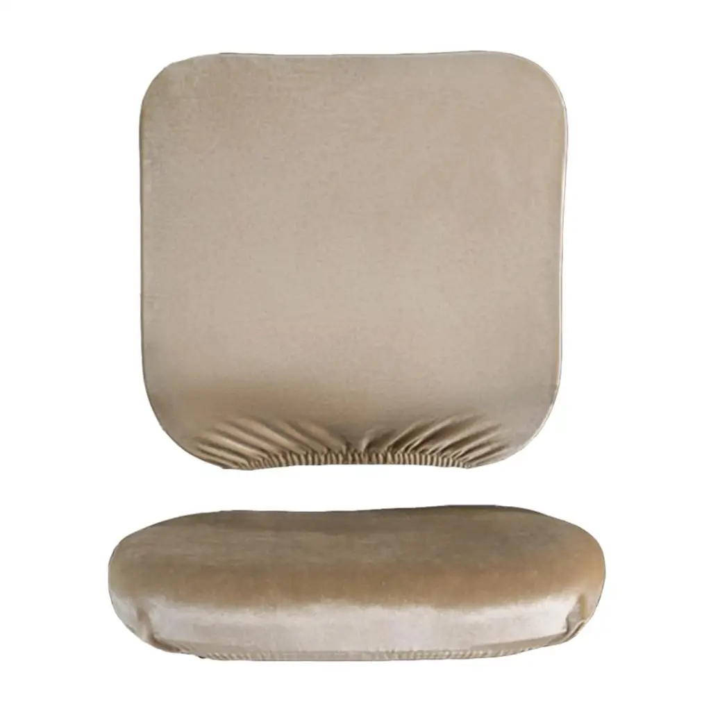 Split Rotating Chair Desk Slipcover Adjustable Polyester Cover Soft Removable Backrest for Office Reclining Armchairs