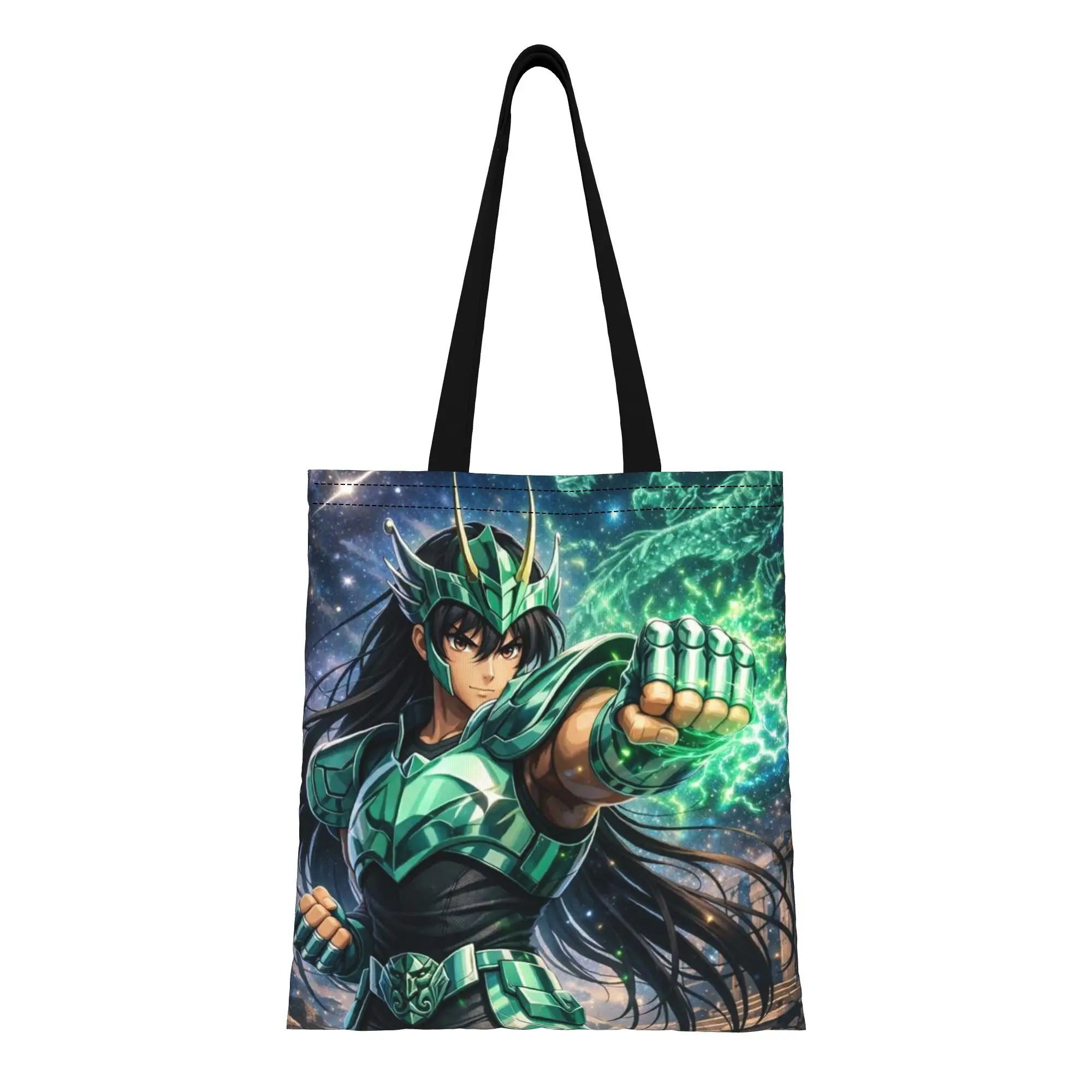 Back to school season Shiryu (3) Saint Seiya Canvas Tote Bag Perfect for Shopping Women's Top-Handle Bags
