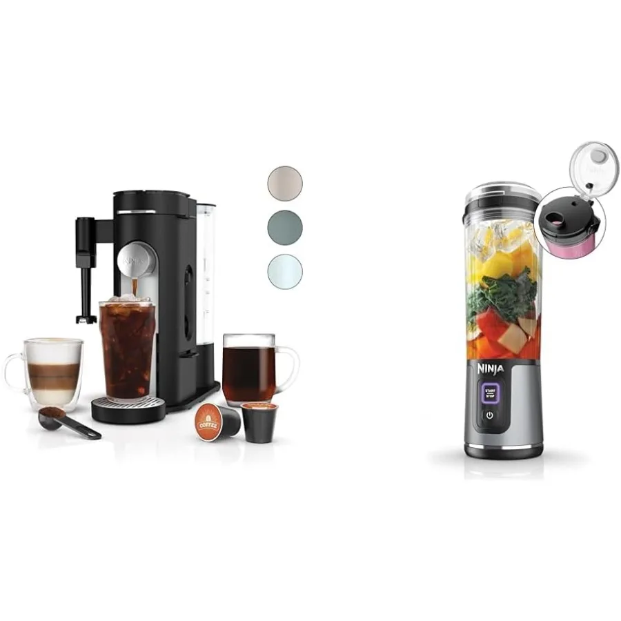 Pod Grounds Specialty Single-Serve Coffee Maker bundled with the Blast Portable Blender Cordless 18oz. Vessel Personal Blender