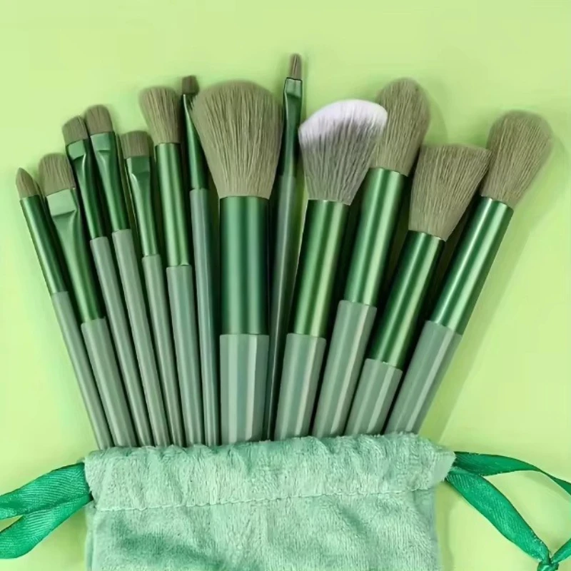 13-teiliges Make-up-Pinsel-Set aus Synthetikfaser, superweiche Pinsel für Rouge, Foundation, Lidschatten und Highlighter (für das Gesicht)