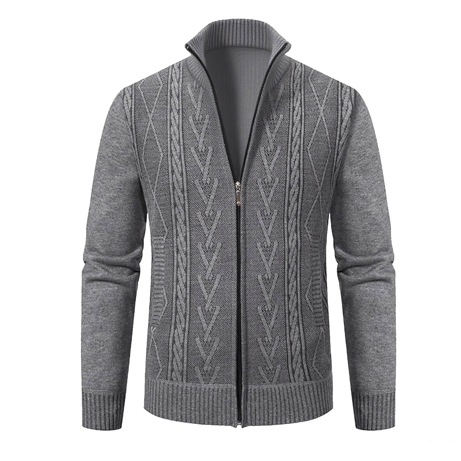 

Man Knit Sweater Jacket Fleece Cardigan Men's Clothes Luxury Brown Jersey Casual Sweatshirts Warm Jumper Korean Coat 2025