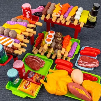 Baby Pretend Play Keuken Kinderen Speelgoed Simulatie Barbecue Kookgerei Koken Voedsel Rollenspel Educatief Geschenk Speelgoed Voor Kinderen