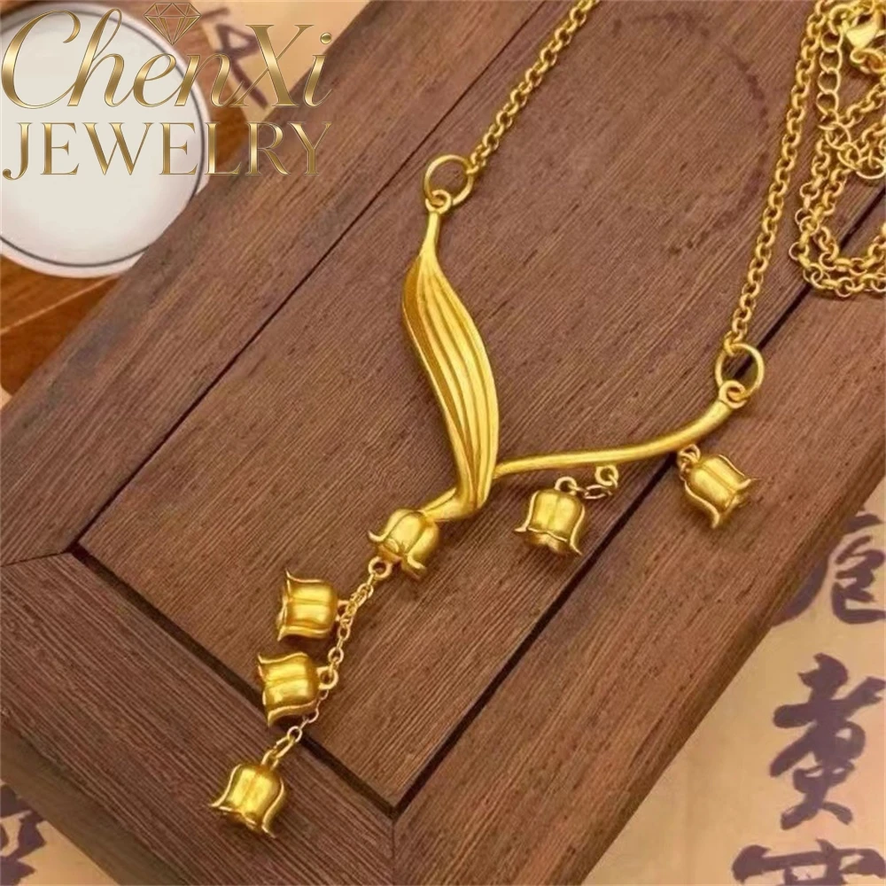

High-End Bellflower Clavicle Necklace Best Selling Popular Quality Luxury Jewelry Festival Gift Elegant Simple Exquisite Fashion