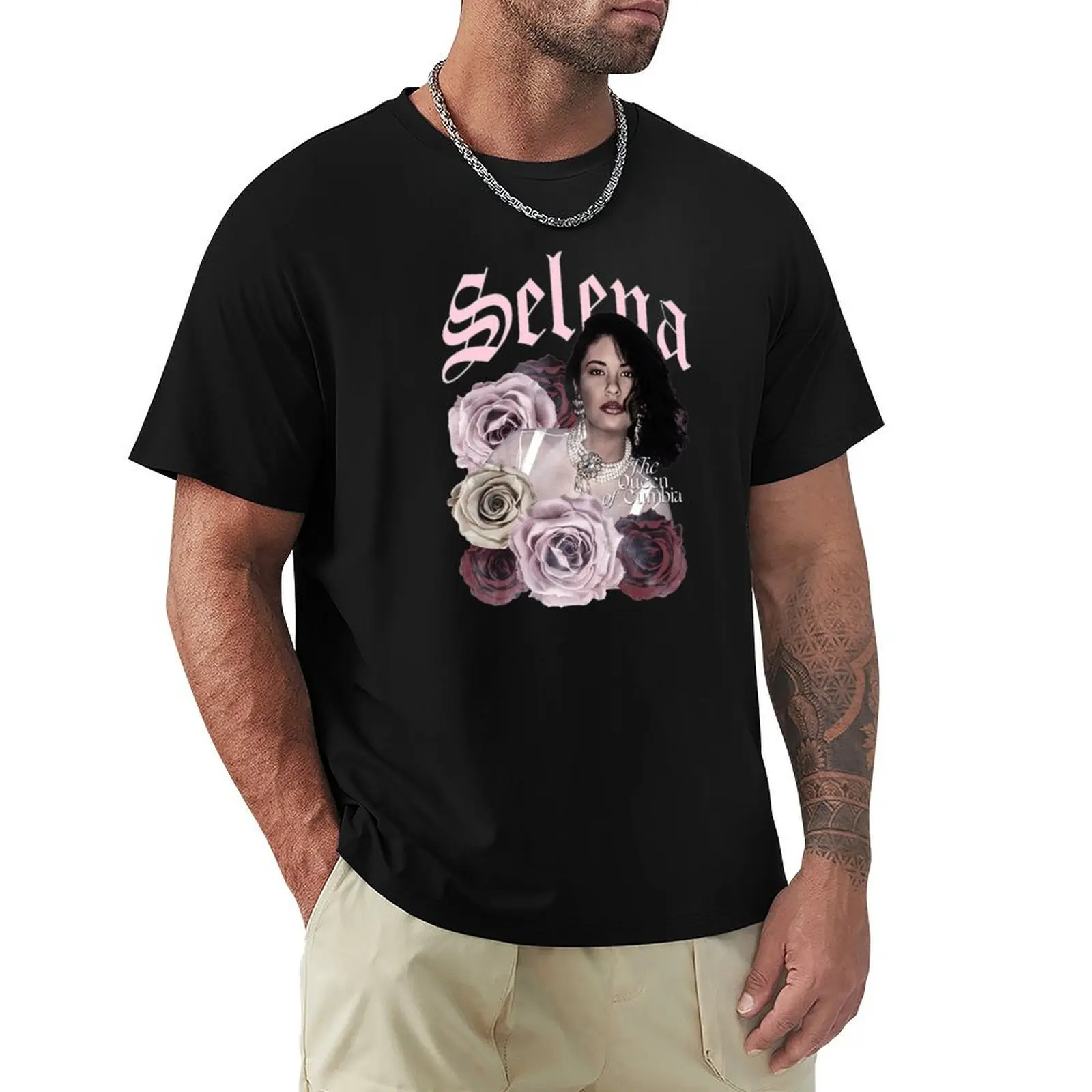 Selena the queen of cumbia T-Shirt t shirts for man cotton T-Shirt
