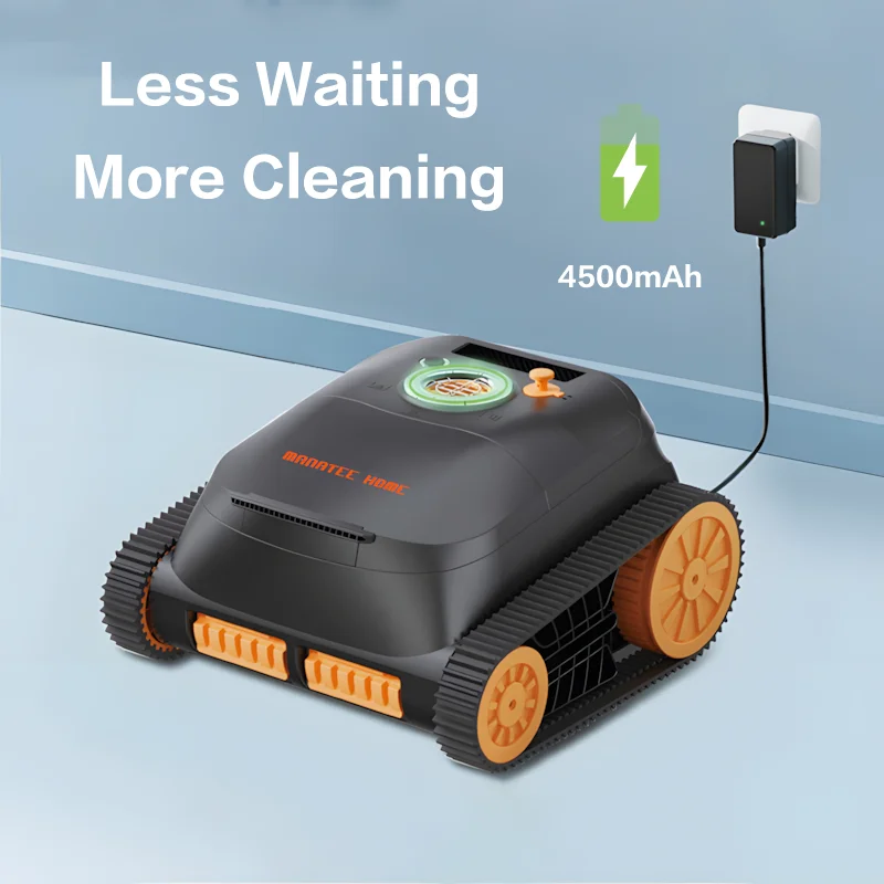Addotron Intelligent 180Min Battery Life Robotic Pool Vacuum Cleaner IPX8 Waterproof Above Ground Cleaning
