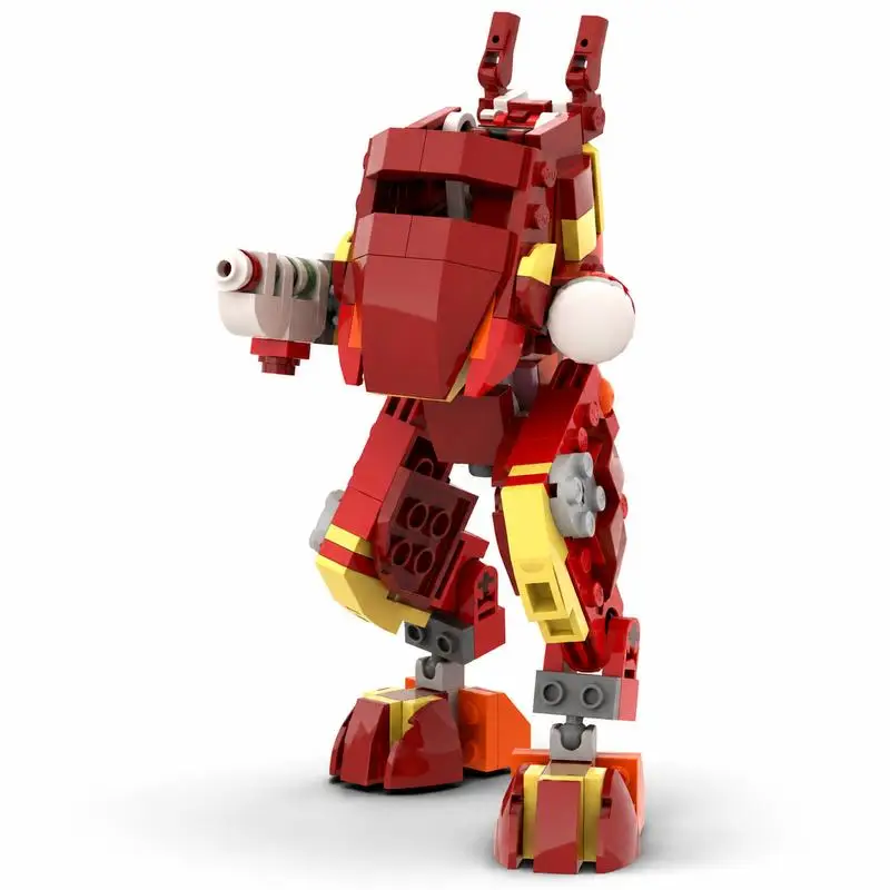 NEW 175 PCS Armored Sentinel Fierce Pattern MOC Robot Model Custom Puzzle DIY Assembly Educational Toy Collection Display Gift