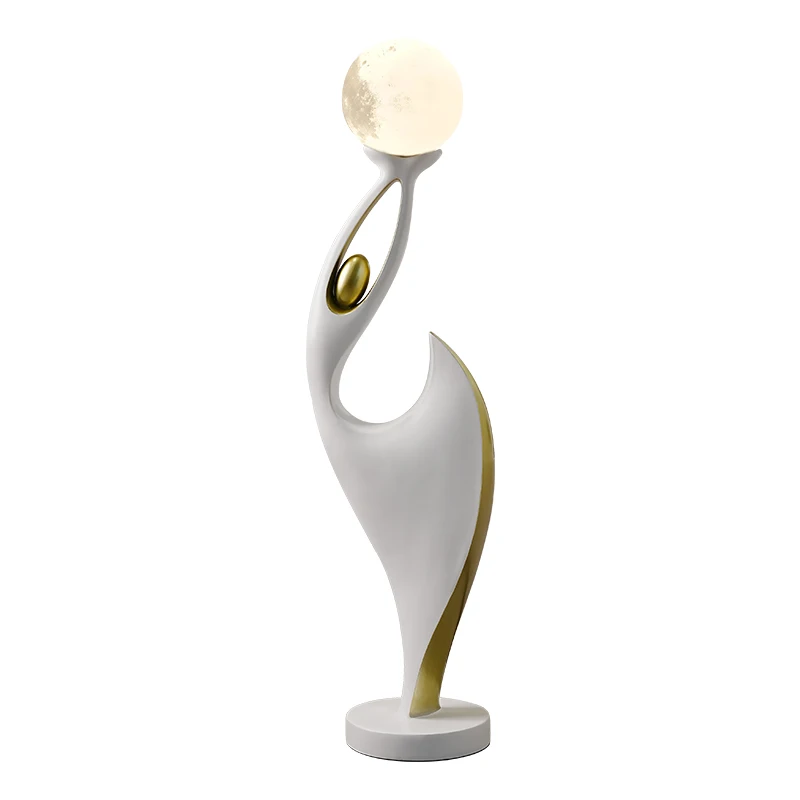 

New Design Wholesale Price Creative Light Luxury Hugging Moon Life Home Decoration Floor Decoration