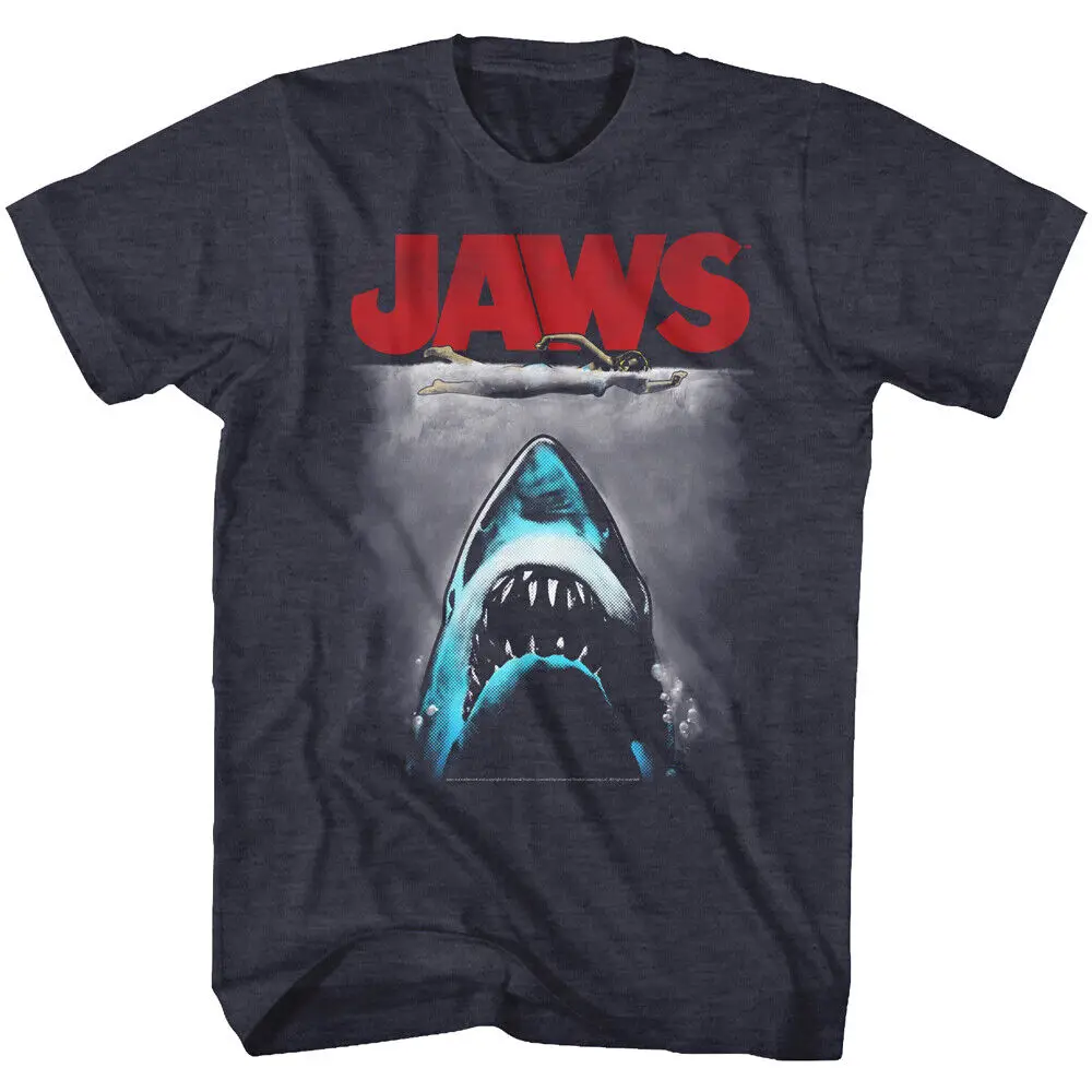 Jaws 70's Thriller Movie Hungry White Shark Tasty Morsel Men's T Shirt