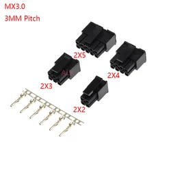 Boîtier de connecteur Micro-Fit 3.0, pas de 3.0mm, coque mâle + borne Molex 10/12, 10 ensembles, 2x1, 2, 3, 4, 5, 6, 8, 43030 broches P/4P/5P