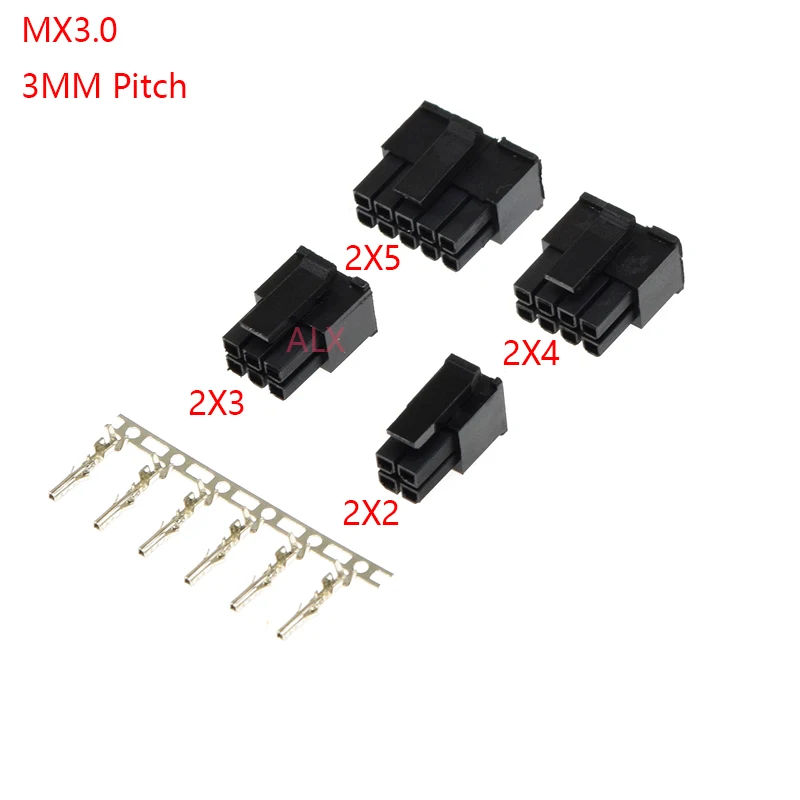 10 zestawów MX3.0 3.0mm Skok Micro-Fit 3.0 Obudowa złącza 2*1/2/3/4/5/6/8/10/12 Pin Męska obudowa + Terminal Molex 43030 2P/3P/4P/5P