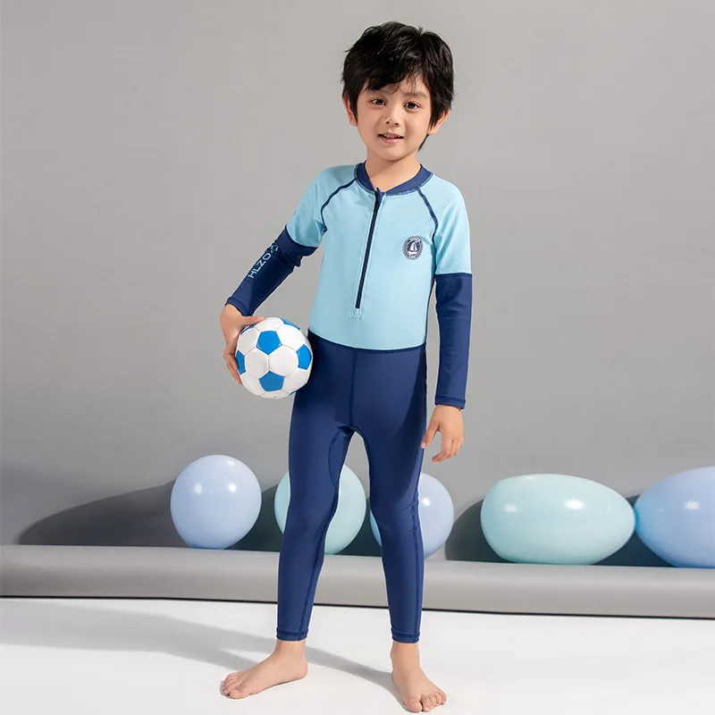 Boys and girls soak in hot spring swimsuits children's swimsuits girls middle-aged and young children's long sleeved one piece