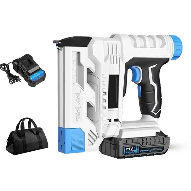 6Ah Cordless Electric Nailer Charging Mode Air  Lithium Battery Woodworking   Gun