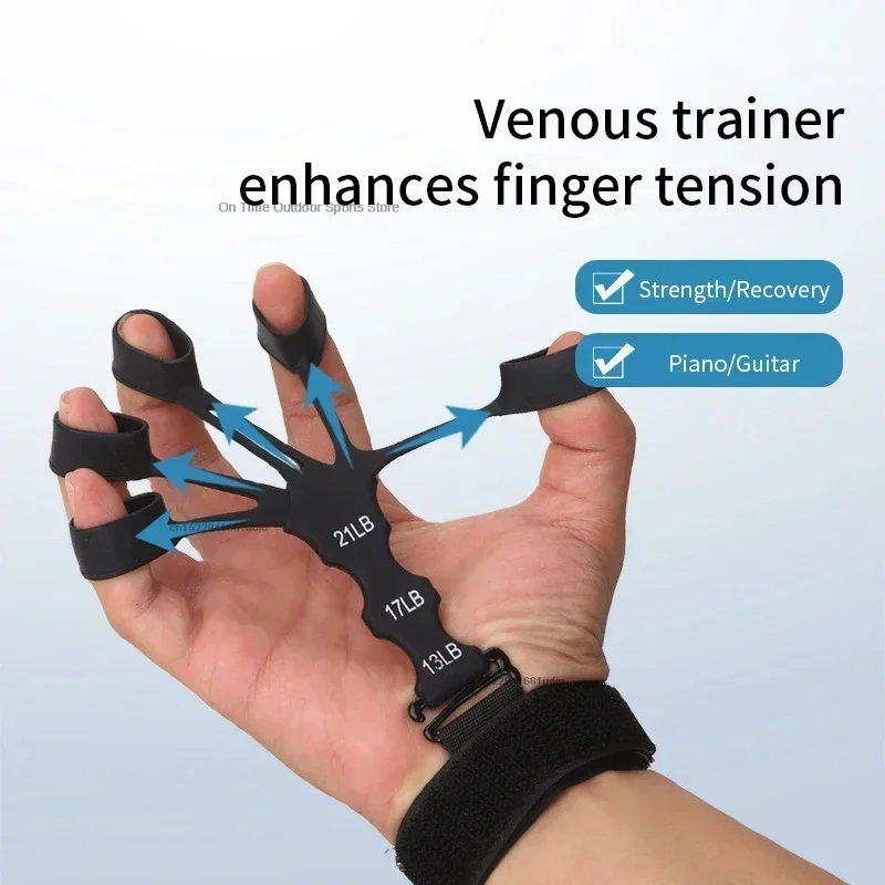 Hand Grip Strengthener Physical Tools Guitar Finger Trainer Training and Exercise Gym 6th Level Resistance Gripster Expander