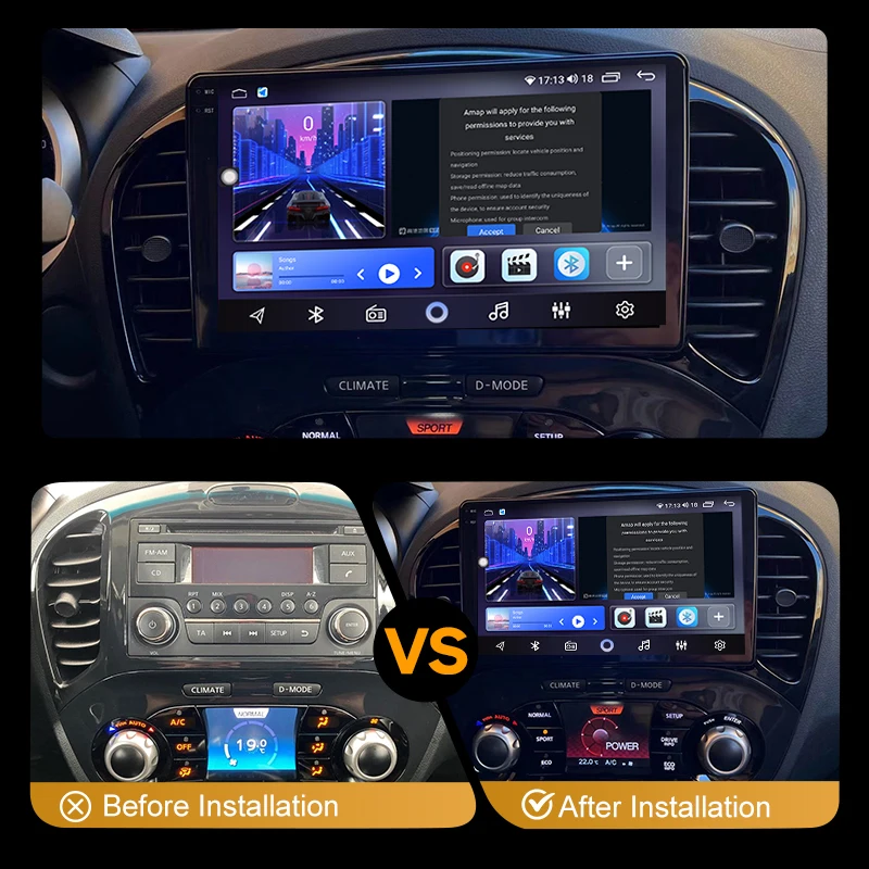 Android 13 Car Multimedia Stereo Player, Autoradio para Nissan Juke Infiniti ESQ 2004-2016, GPS de navegação, 4G, WiFi, DSP, Carplay