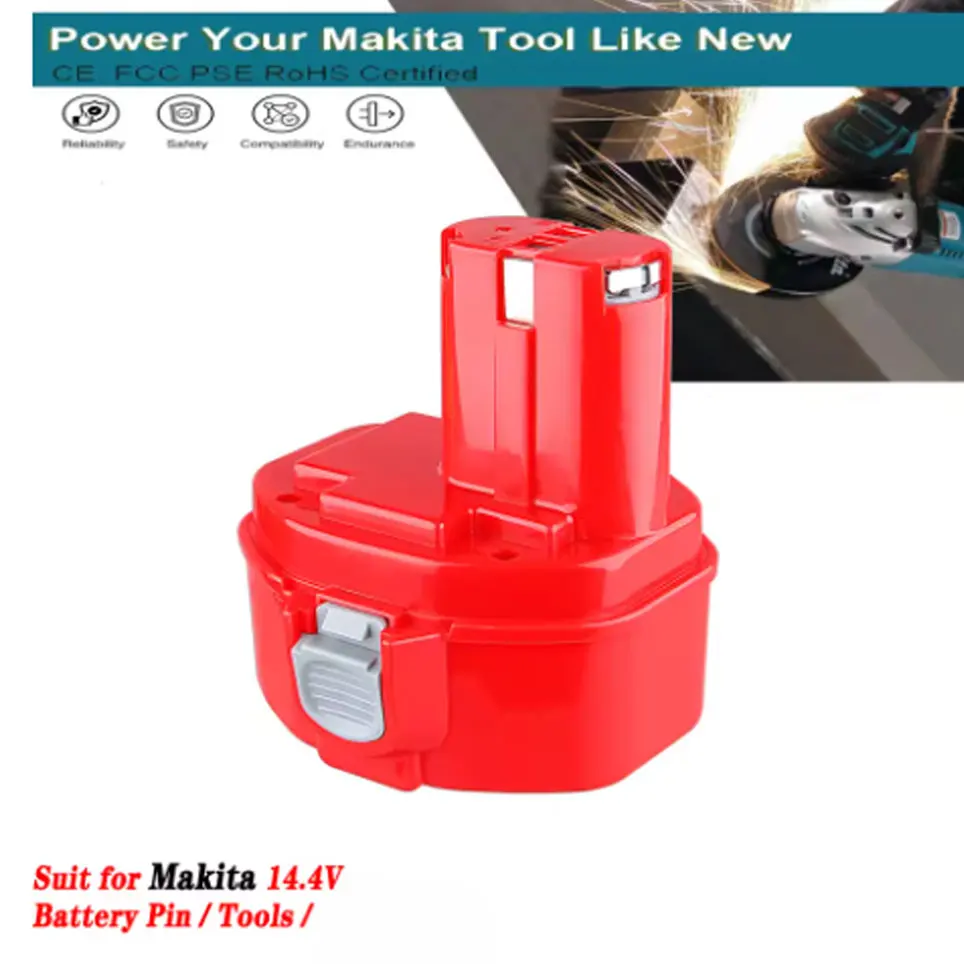PA14 Ni-CD 14,4V 12,8Ah Ersatz-Akku für Makita 1420 1434 1435 1051D 6236D 8433D ML140 6280D 6281D 6381D – Detail 4