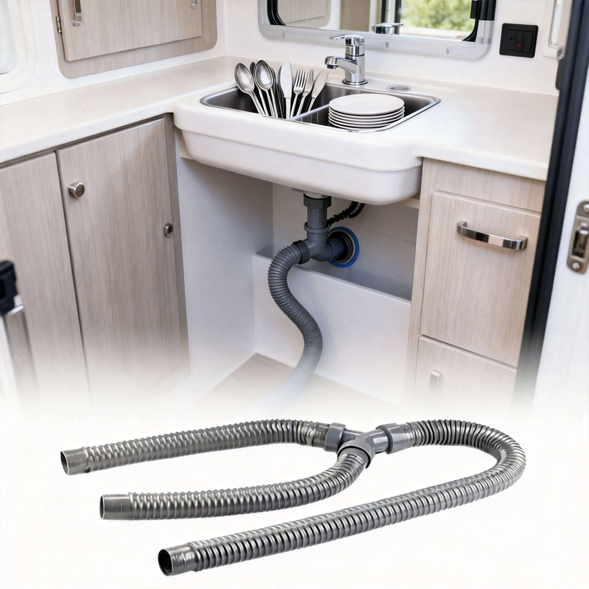 

Тройник Y-образный для двойной раковины, 3-ходовой, для автодомов и караванов, для слива сточных вод, для кухонных моек, с штуцерами под шланг, для подключения воды, топлива, воздуха