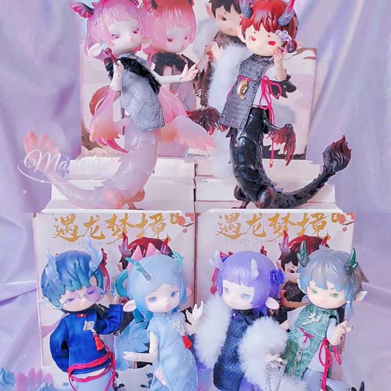 Penny Box Fantastic Creatures Series  Ob11 1/12 Bjd Dolls Blind Box Mystery Box Toys Cute Action Anime Figure Kawaii  Model Gift