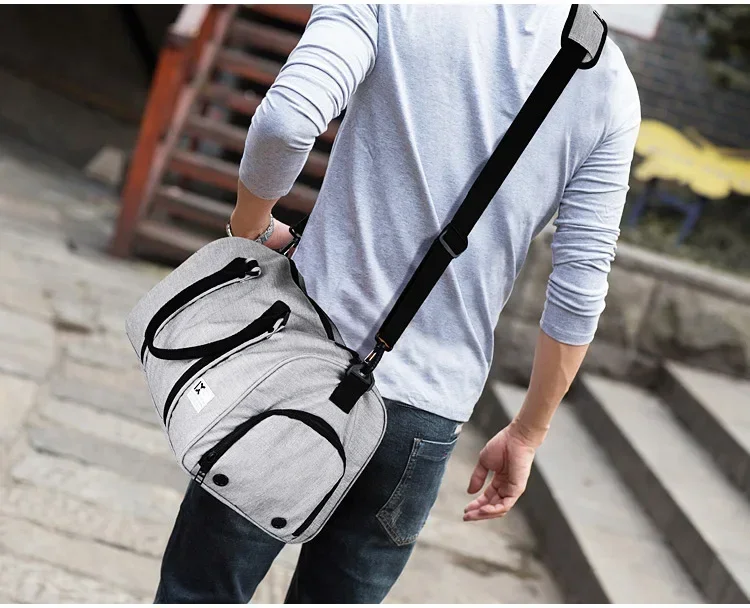 Men's Shoulder Large Capacity Waterproof Oxford Business Luggage Soft Casual Handbag Crossbody Gym Travel Suit Storage Bag