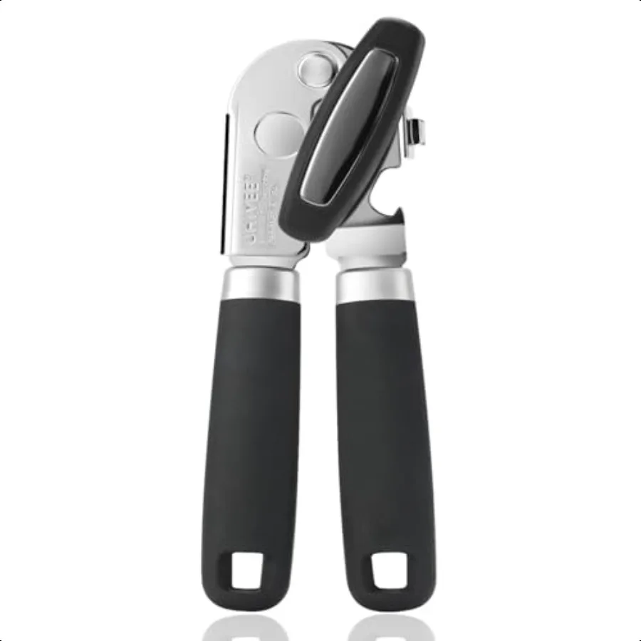 

Manual Can Opener Handheld Can Opener Heavy Duty with High Carbon Sharp Blade Ease Can Open for Seniors with Comfort Grip Handl