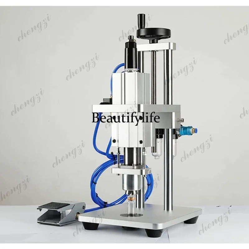 Pneumatic 8mm 13mm 15mm 20mm Glass Vial Crimping Machine Semi Automatic For Aluminum Cap Sealing Oral Liquid Penicillin Bottle