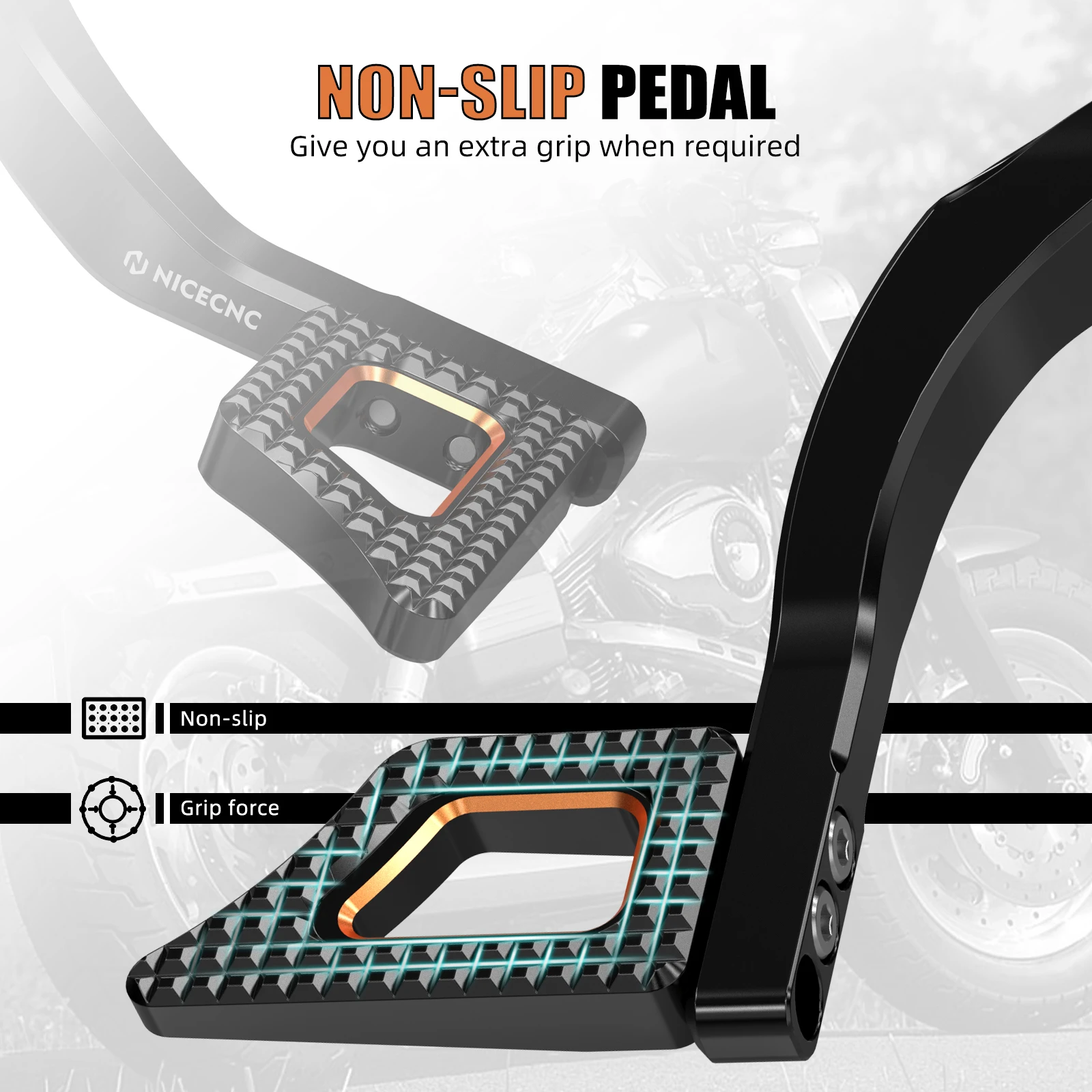 For Harley Dyna Wide Glide/Street NICECNC Rear Brake Lever Pedal Kit For Harley Dyna Bob Low Rider FXDLS 2016-2017 Fat Bob FXDF - Image 2