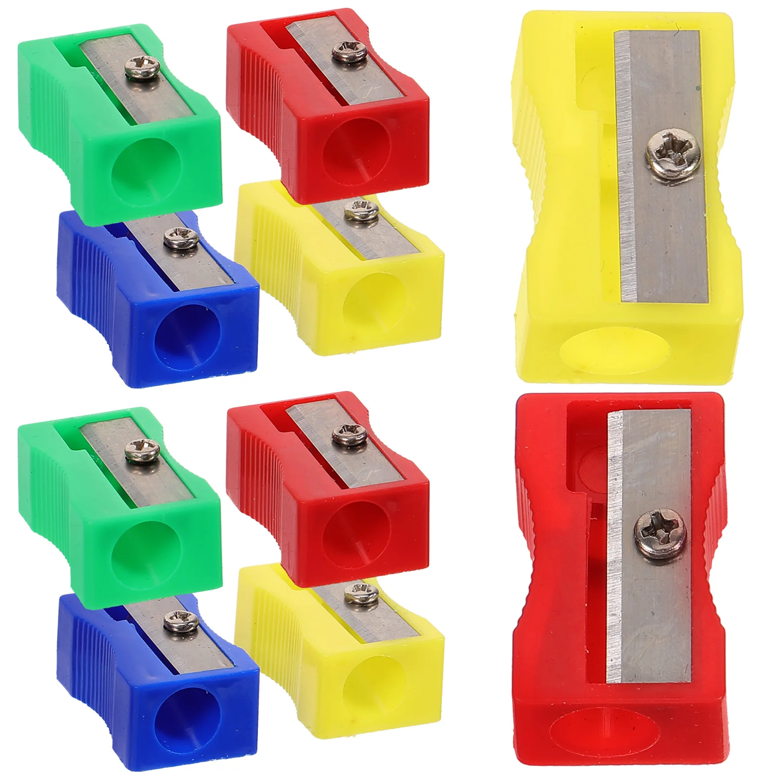 Imagem -05 - Mini Plastic Pencil Sharpener Máquina de Corte Lápis Padrão Candy Color Escola Material de Escritório Papelaria Cores Misturadas 30 Pcs