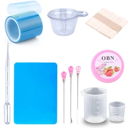 Epoxy Resin Tools Easy Jewelry making tools Silicone Workbenches Plastic beaker drilling bits sticks Disposable Cup Dispenser