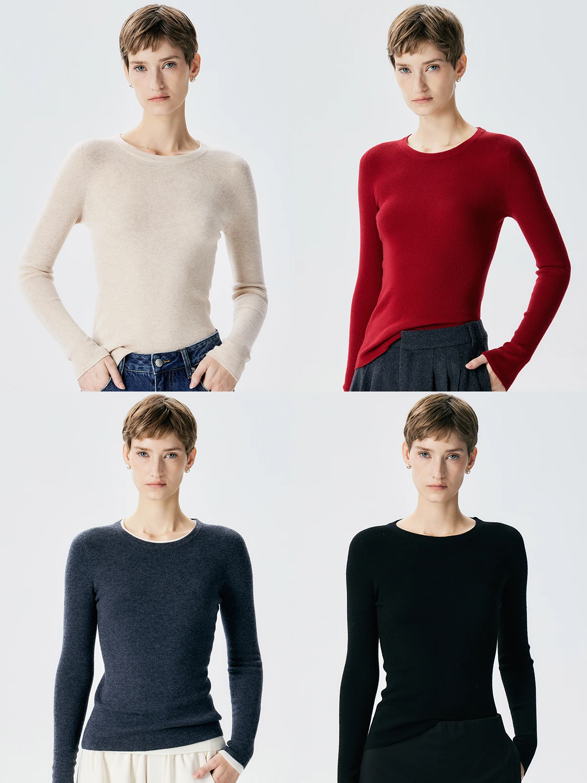 

Шерстяной свитер Thoransaura из 100% шерсти, вязаный, с круглым вырезом, базовый, женский, осенне-зимний, мягкий, уютный, с высоким воротом (гольф)