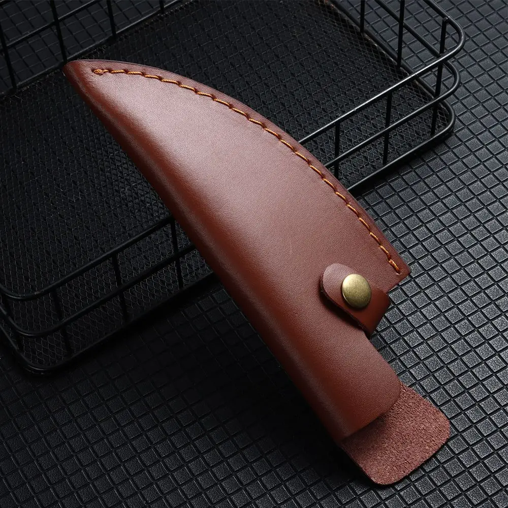 Brown Knife Sheath Holster Pocket Hunt Flashlight Case Camp Outdoor Carry Fold Knife Tool Belt Loop Case