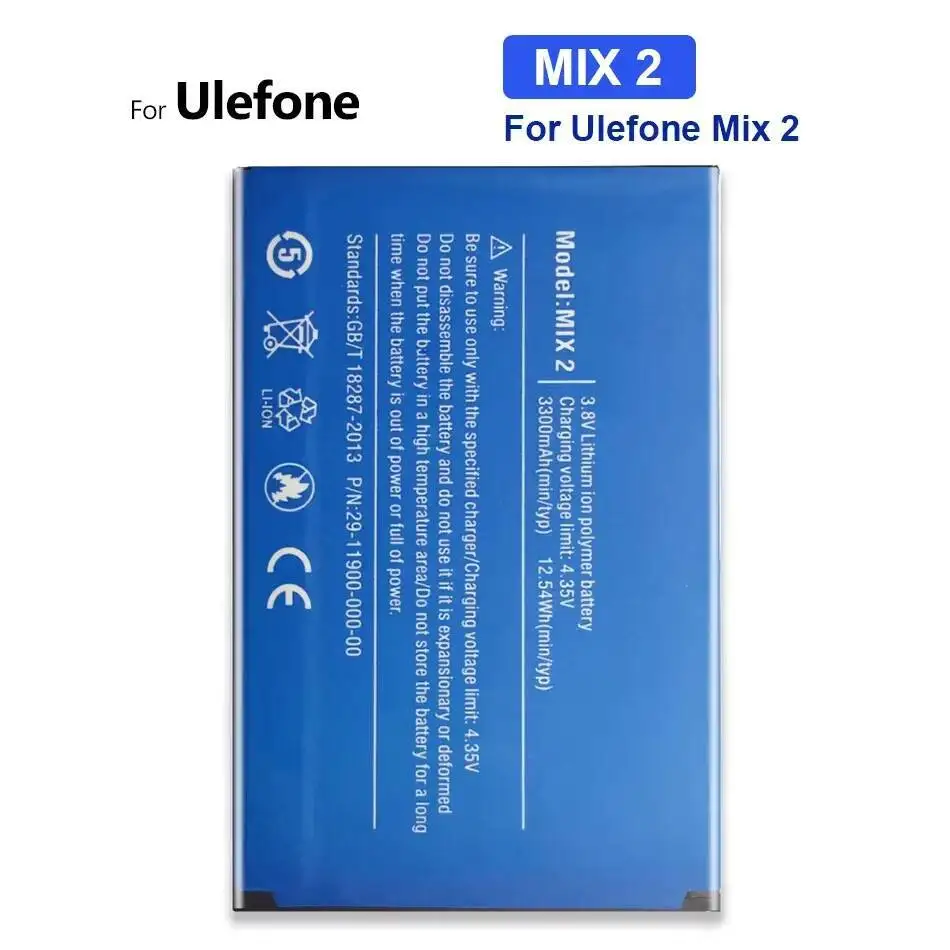 استبدال بطارية الهاتف المحمول المميزة 3300 مللي أمبير في الساعة لهاتف Ulefone Mix 1 2