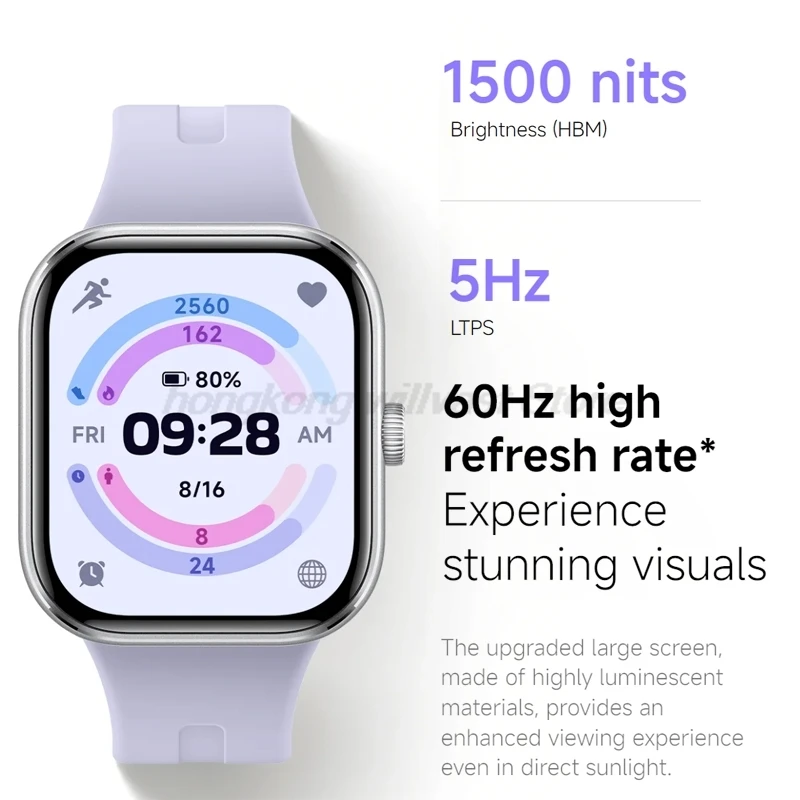 الإصدار العالمي من ساعة Xiaomi Redmi 5 2.07 بوصة شاشة AMOLED 150+ أوضاع رياضية بطارية 550 مللي أمبير في الساعة لمراقبة معدل ضربات القلب والأكسجين في الدم #4