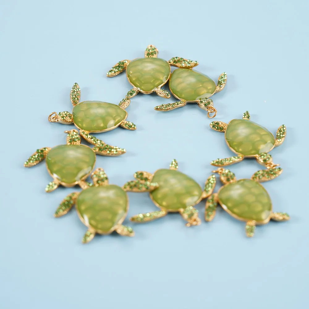 10 Pieces DIY Jewelry Marine Life Turtle Pendant Charismatic Making Bracelet Keychain Bracelet Necklace Earrings