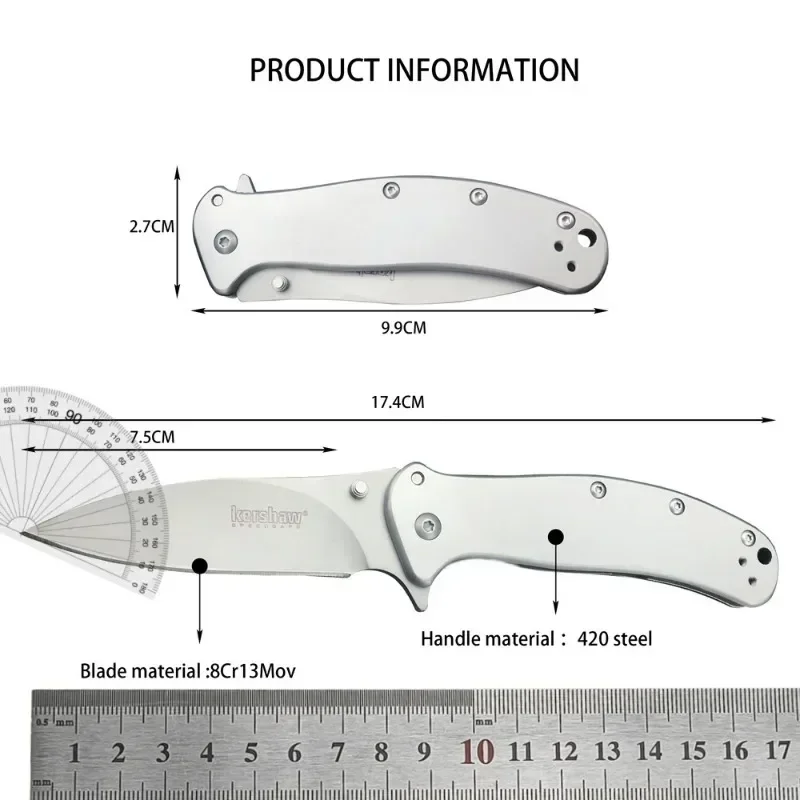 Hot Sale KS 1730 Folding Pocket Knife  8Cr13Mov Blade Quality Outdoor EDC Camping Hiking Knife Survival Hunting Tool Gift