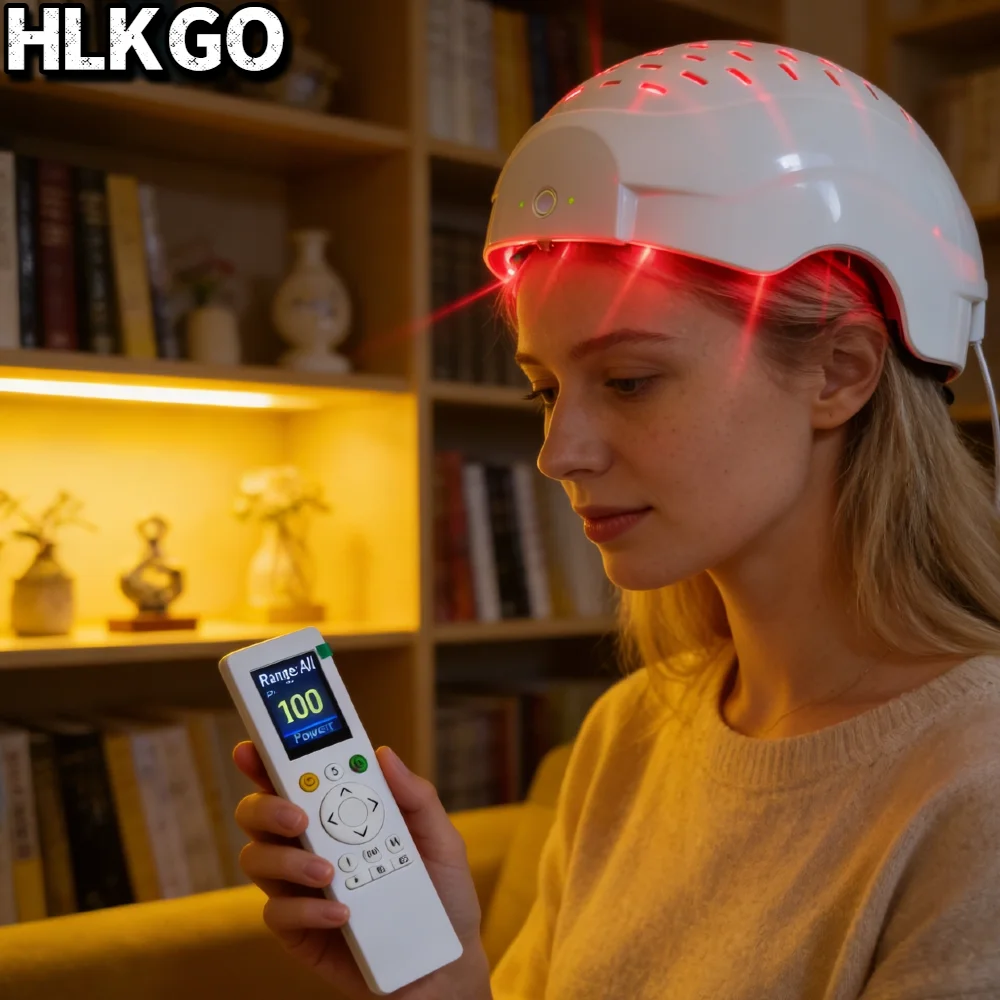 

Лазерная шапка для стимуляции роста волос 6750 мВт, устройство-шлем с красным светом против выпадения волос для эффективного лечения восстановления роста волос