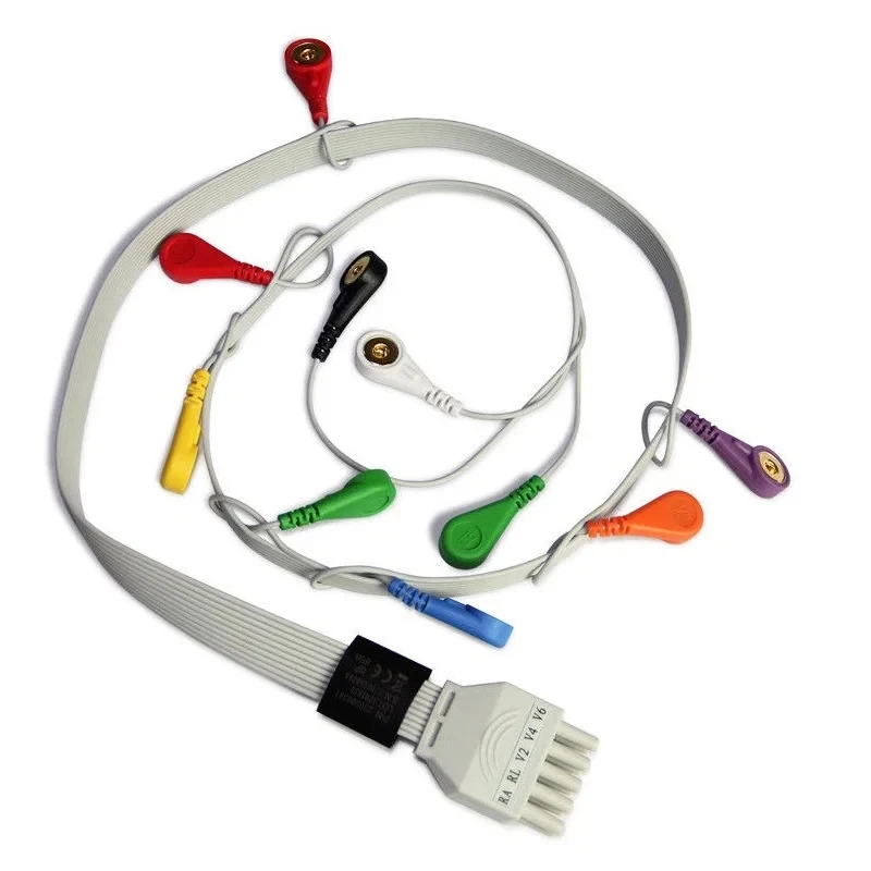 CONTEC EKG Cable 3 12 10 Leads Button / Banana ECG Cable For ECG 80A/90A ECG 100G/300G/600G/1200G 8000G Tlc6000 Tlc5000 Tlc9803