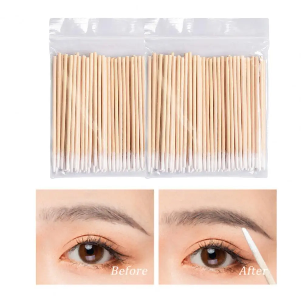 

Cotton Swab Good Craftsmanship Wooden Cotton Swab Lightweight Tattooist Accessory Practical Single Head Cotton Swab Coton Tige