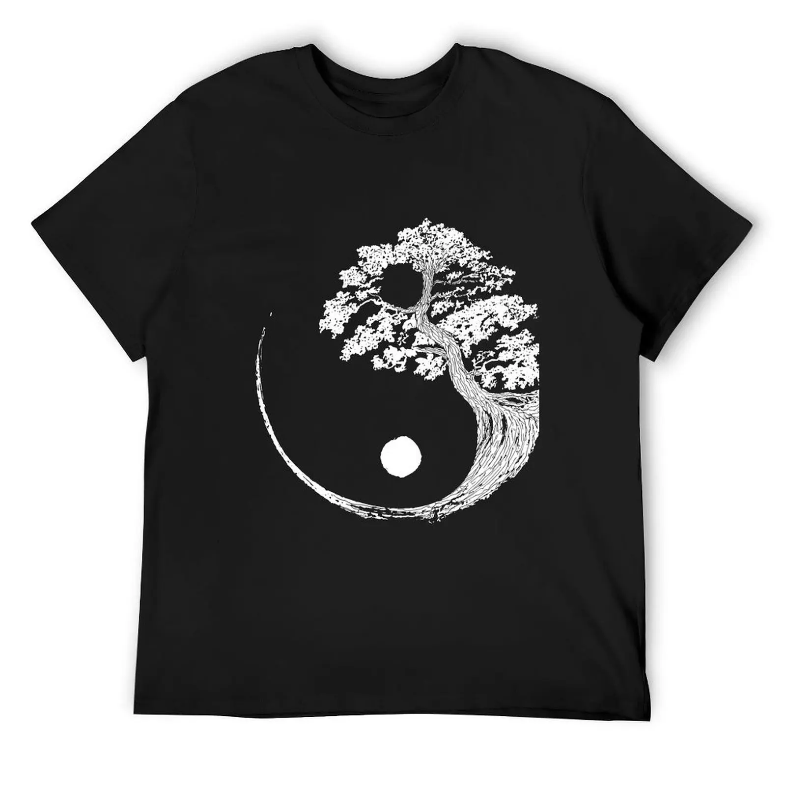 

yin yang T-Shirt vintage graphic tee summer clothes plain plus size clothes men clothing