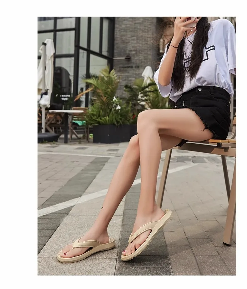 Weichsohlige Rutschfeste Casual Flip-Flops, Modische Paar-Sandalen, Vielseitige Sommer-Strand- und Badezimmer-Hausschuhe – Detail 14