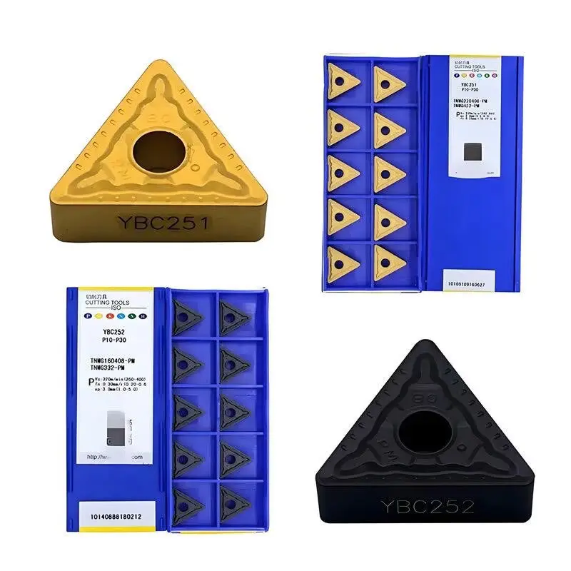 Triangle slotted external numerical control blade TNMG160408/04-PM YBC251 YBC252