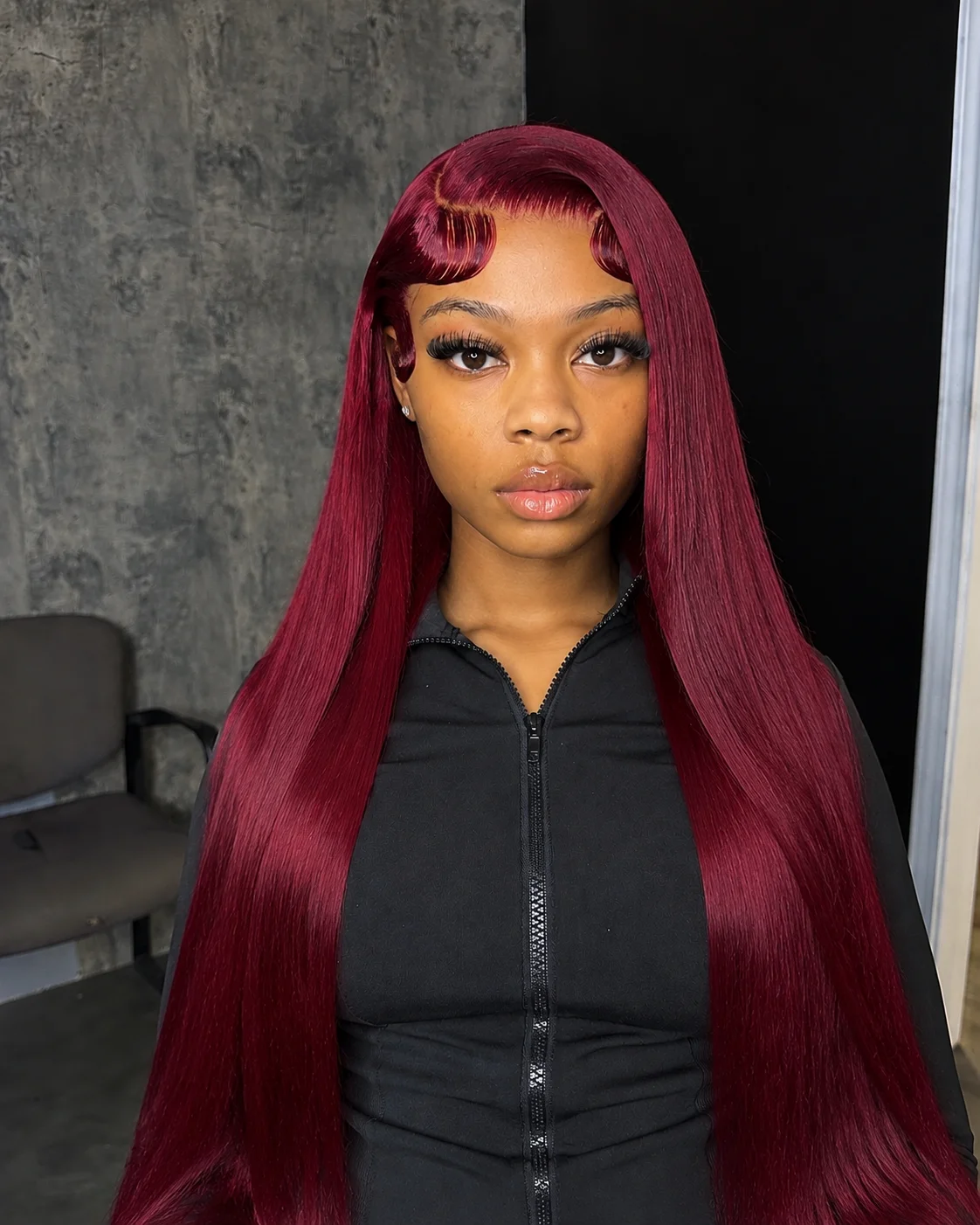38inch 13x6 HD Lace Front Wig 99J Red Burgundy Colored Human Hair Wigs Straight Human Hair Wigs Transparent Lace Frontal Wigs