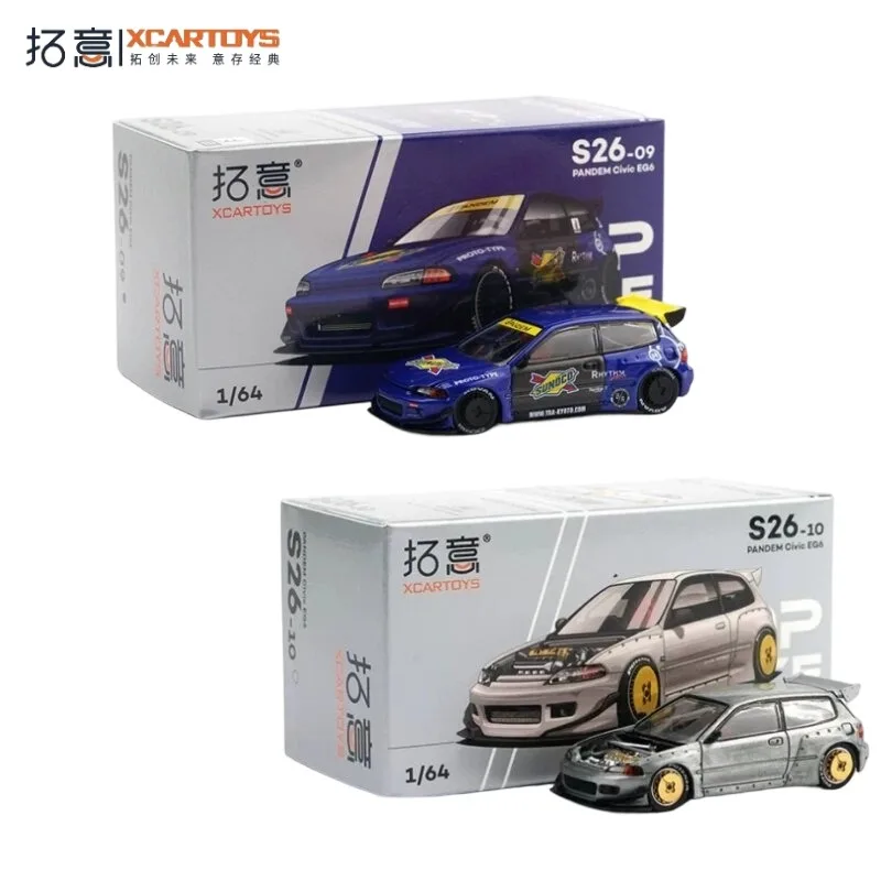 xcartoys-1-64-ホンダ-シビック-eg6-合金製カーモデル、男の子向けホリデーギフト玩具、大人向けコレクション装飾品。