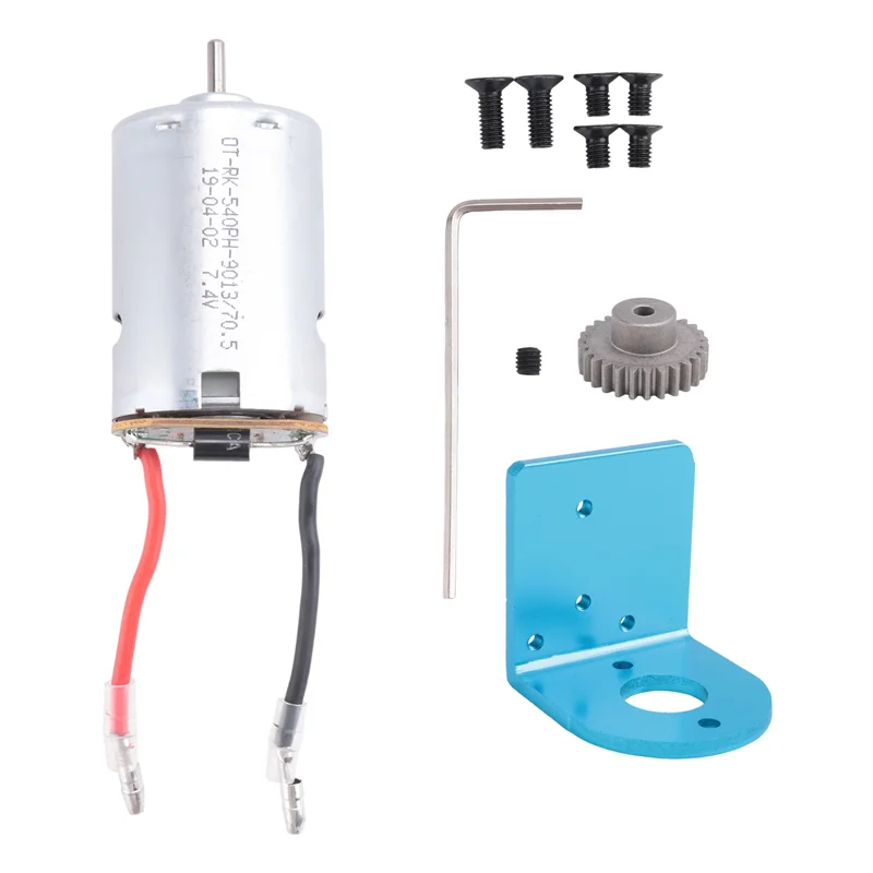 

T84C-540 Brushed Motor With Mount Base For Wltoys A959-B A959B A969-B A979-B K929-B 1/18 RC Car Upgrade Parts Accessories