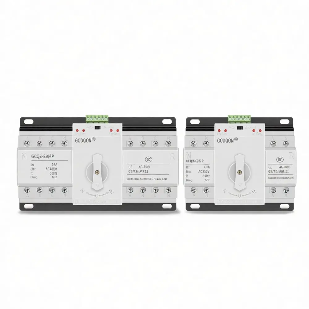GCDQCN Automatic Changeover Switch Dual Power Supply Controller For PV Solar Home System Voltage Protection Electrical Switchgea