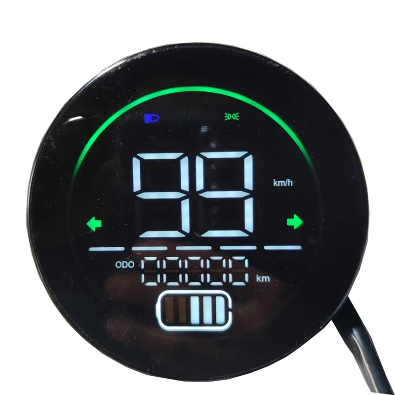 Electric Bike Speedometer Scooter Dashboard Indicator 48V 60V 72V Lead-Acid Battery LED Instrument Display