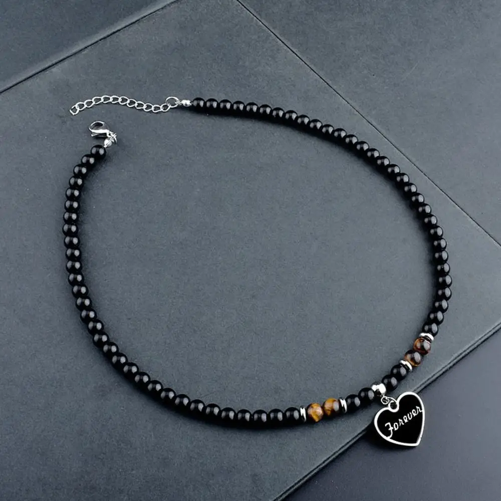 Tiger Eye Stainless Steel Clavicle Chain Clothing Accessories Fashion Jewelry Men Bead Necklace Personality Necklace Girl Gift