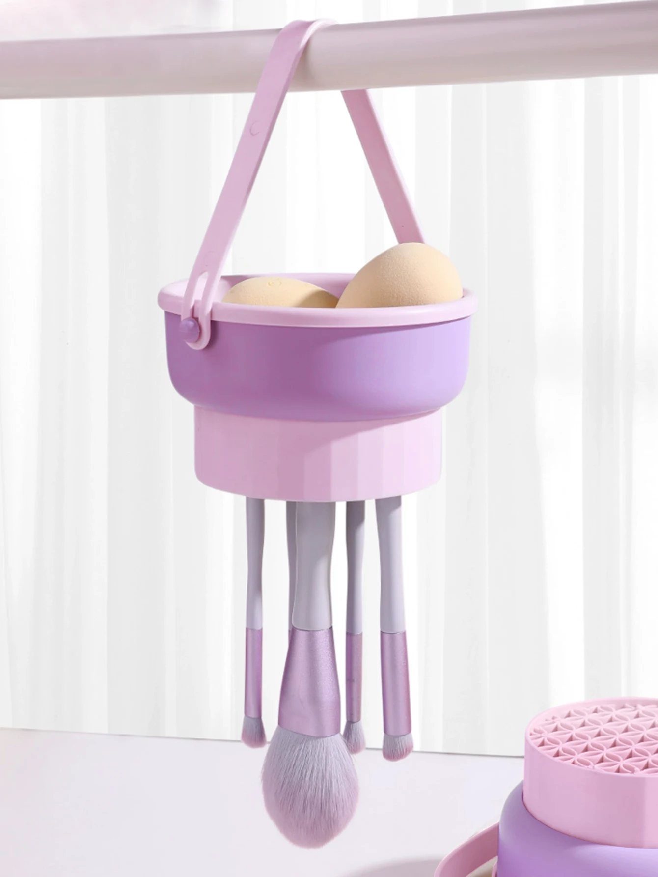 Bol de nettoyage pour pinceaux de maquillage, tout-en-un, support de lavage sec et de rangement, outil de nettoyage doux sans dommages pour brosses, éponges et mélangeurs