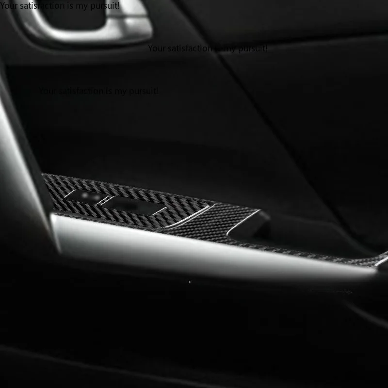 Suitable for 13-15 Honda Civic 9th generation car interior modified carbon fiber passenger side door control sticker
